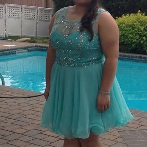 Teal Evening Dress
